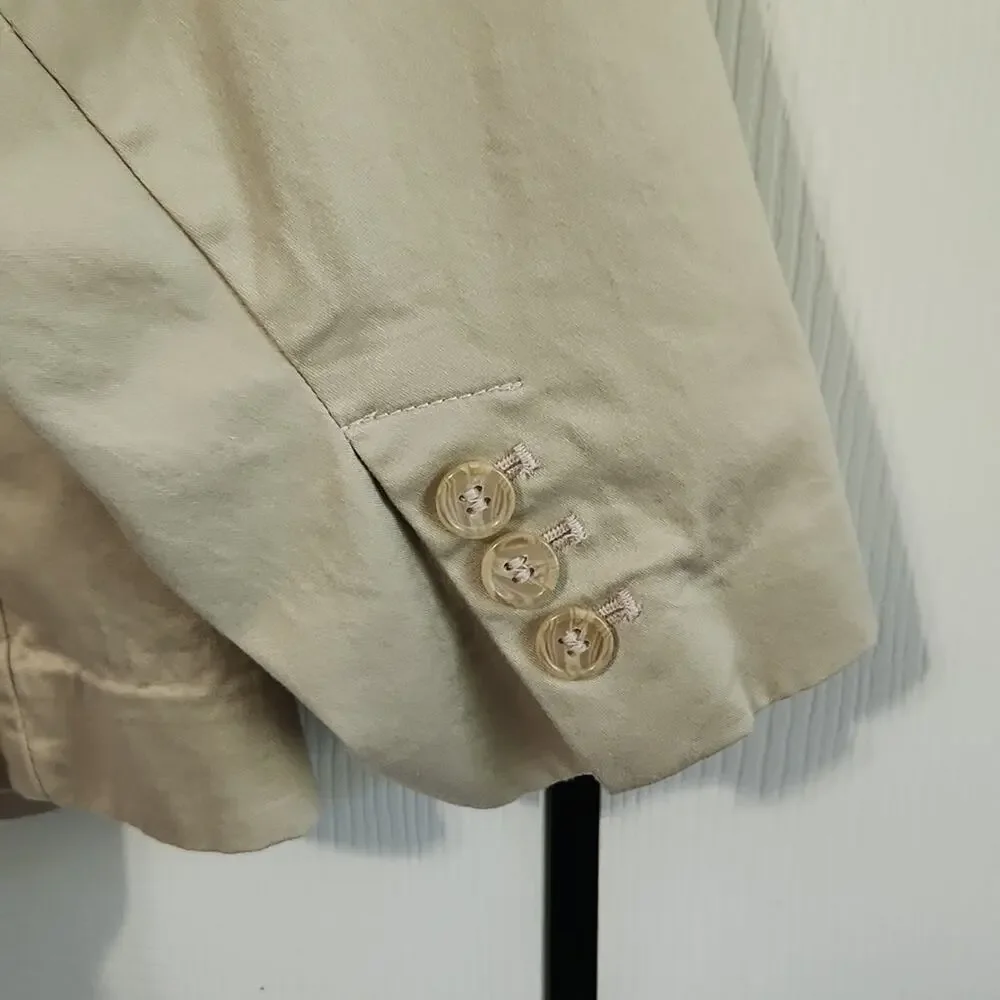 Vintage Lane Bryant Women's Tan Single Breasted Blazer Size 26 Shoulder Pads‎